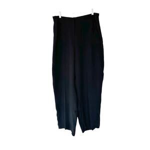 Eileen‎ Fisher Pants Plus Black Silk Lagenlook Chiffon Straight Leg Size 1X